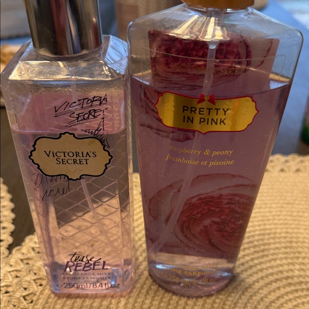Victoria's Secret Tease Rebel and Pretty in Pink Fragrance Mists